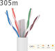 Televes U/UTP Cat.6 (Gigabit) Καλώδιο Δικτύου Ethernet χωρίς ακροδέκτες 305m Λευκό