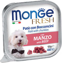 Monge Canned Wet Dog Food with Beef 1 x 100gr A27-