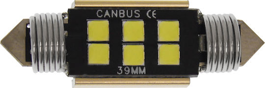 Carsun Λάμπα C5W Canbus LED 6500K Ψυχρό Λευκό 12V 1τμχ