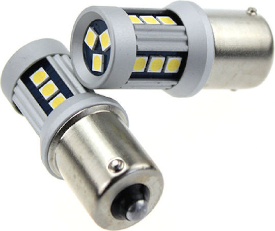 Heleco Λάμπες Αυτοκινήτου BA15S Canbus LED 6000K Ψυχρό Λευκό 12V 5W 2τμχ