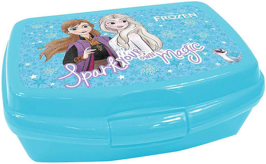 Disney Frozen Πλαστικό Παιδικό Δοχείο Φαγητού Frozen 0.6lt Spark your Own Magic 16.5 x 12.5 x 6εκ.