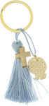 Bellissimo Christening Charm Keychain Light Blue 50pcs