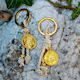 Baby Bloom Μαρτυρικό Βάπτισης Μπρελόκ Metallisch Gold 50Stück
