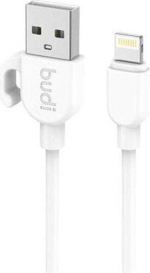 Budi 227L USB-A to Lightning Cable Λευκό 1m