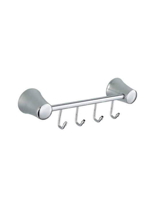 Кука Баня 4 Места с винтове Inox Сребрист