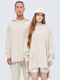 Sweatshirt with Hood Beige