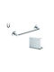 Bemeta Single Wall-Mounted Bathroom Rail ​20.6x20.6cm Silver