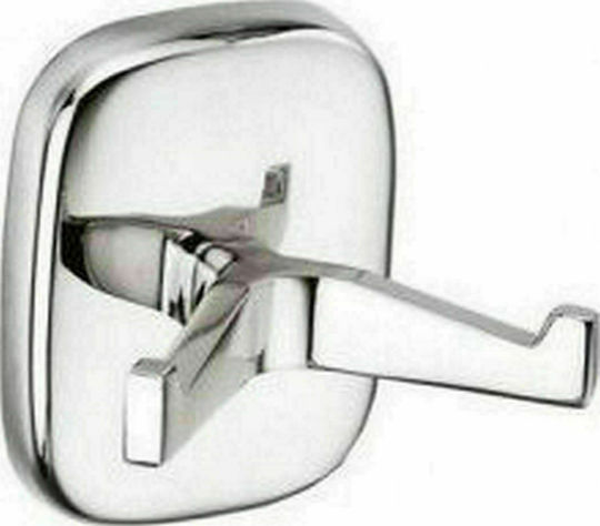 Novo MERCURY Double Wall-Mounted Bathroom Hook Silver V24-7201