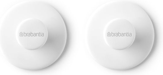 Brabantia Άγκιστρο Μπάνιου Διπλό με Αυτοκόλλητο Λευκό
