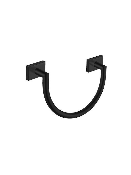 Bronze Art Single Wall-Mounted Bathroom Ring Black