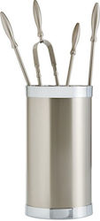 Zogometal Fireplace Tool Set with Bucket Silver