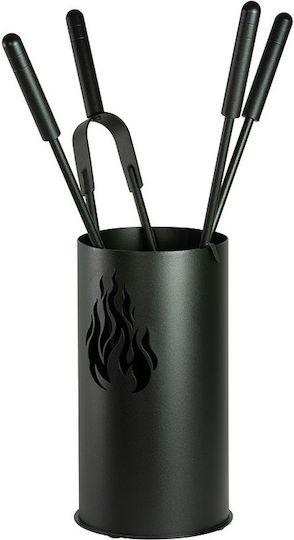 Comex Fireplace Tool Set with Bucket Black