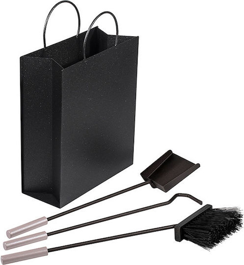 Viometal 560 Set de unelte pentru șemineu cu găleată Negru