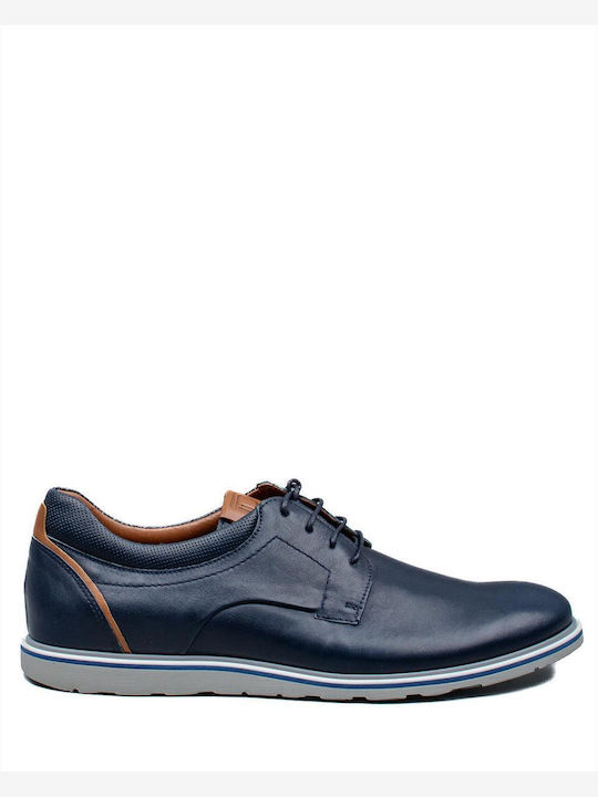 Damiani Men's Synthetic Leather Casual Shoes Blue
