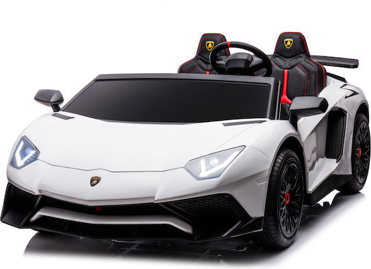 Lamborghini Aventador SV Two Seater with Remote Control Licensed 12 Volt White for 3+ Years Old