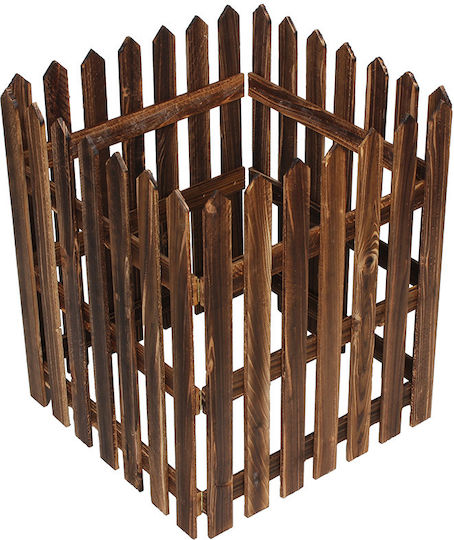 Keskor Wooden Garden Hedge in Brown Colour 49cm x 1.6m 4 Pieces