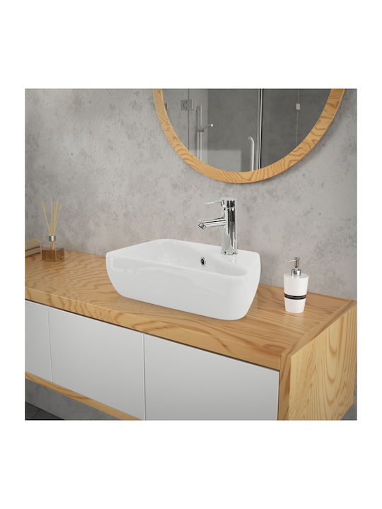 ML-Design Επικαθήμενος Νιπτήρας Κεραμικός 45x27x13cm Λευκός
