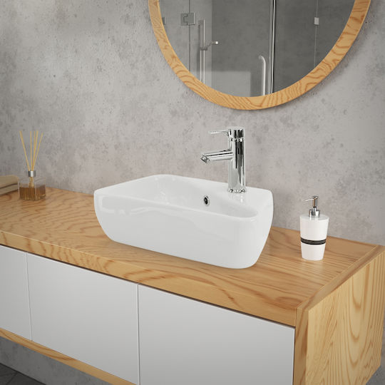 ML-Design Aufgesetztes Waschbecken Keramik 45x27x13cm Weiß