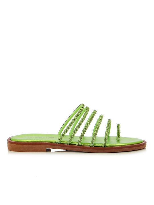 Fratelli Petridi Leather Women's Sandals Green