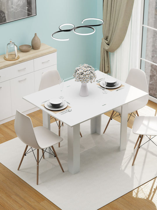 Family Table Kitchen Extendable Wooden White 90...