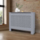 ECD Germany Diamond Pattern Radiator Cover from MDF Gray 112x19x82cm
