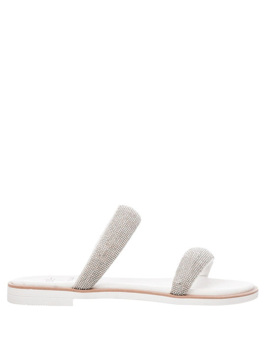 Mariella Fabiani Women's Flat Sandals in White Color