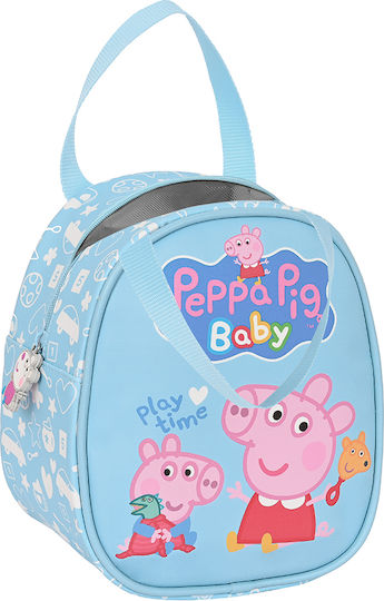 Safta Peppa Pig Baby Schulische Isothermische Hand-Lunch-Tasche 5.86Es Hellblau Peppa Schwein 19 x 14 x 22cm