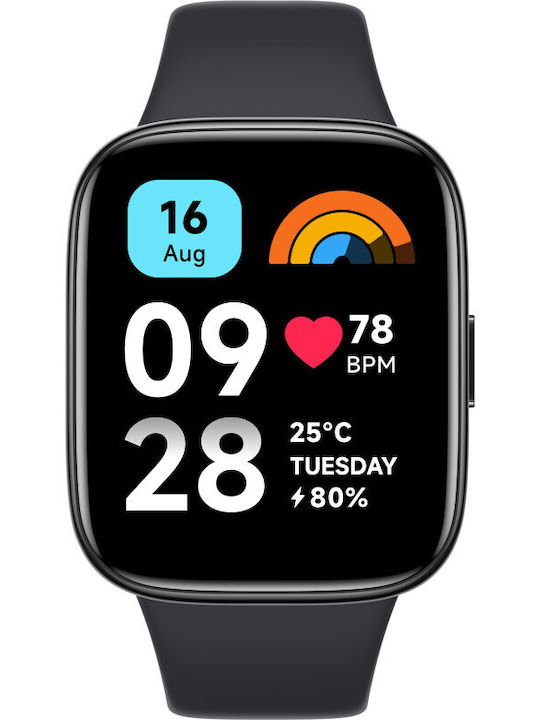 Xiaomi Redmi Watch 3 Active Waterproof with Heart Rate Monitor (Black)