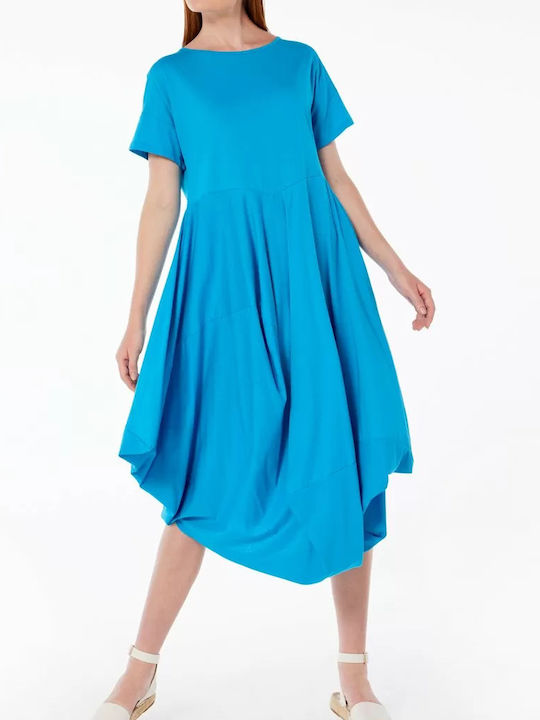 Forel Sommer Mini Kleid Blau