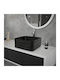 ML-Design Deasupra Blatului Chiuvetă Ceramică 39x39x15cm Negru