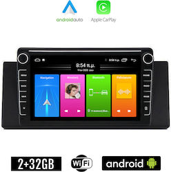 Kirosiwa Sistem Audio Auto pentru BMW X5 (E53) / X5 1999-2006 (Bluetooth/USB/WiFi/GPS/Apple-Carplay/Android-Auto) cu Ecran Tactil 8"