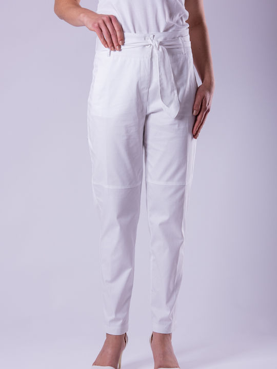 Forel Women's Fabric Trousers White