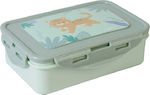 Saro Lion Kids Lunch Plastic Box 0.55lt Green L12xW12xH5.5cm