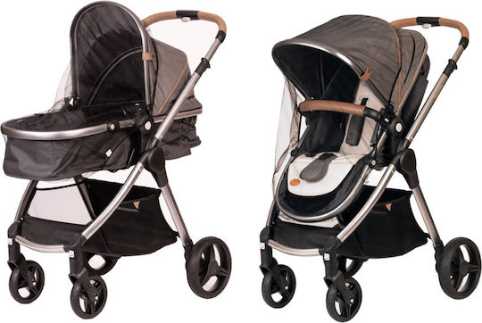 Babyono Baby Moskitonetz Für Kinderwagen Schwarz