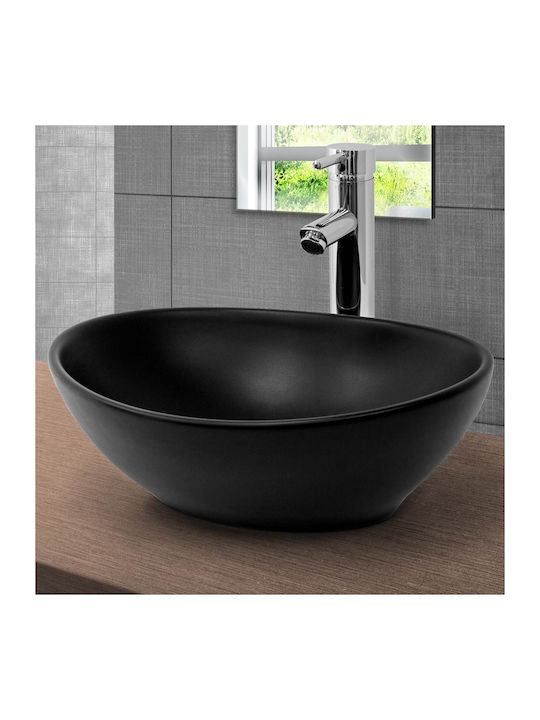 ML-Design Aufgesetztes Waschbecken Keramik 41x33.5x14.5cm Schwarz