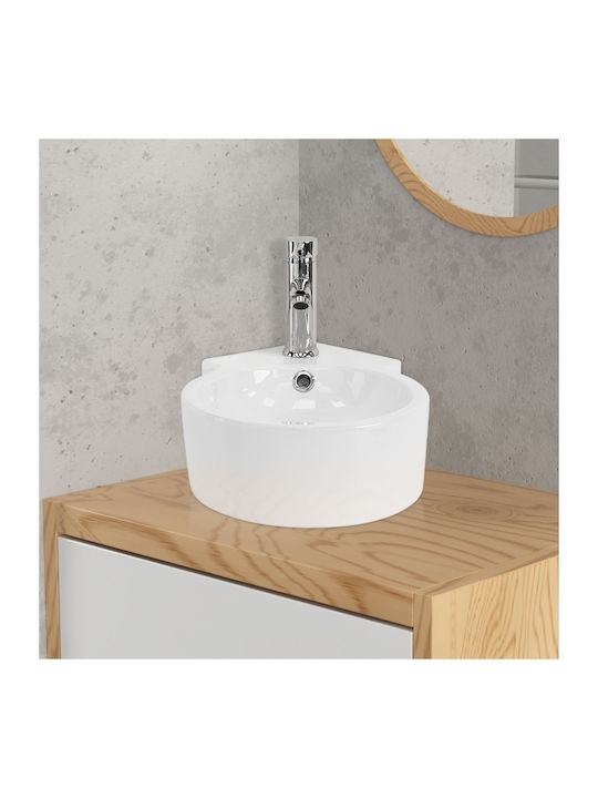 ML-Design Deasupra Blatului Chiuvetă Ceramică 45x36x13cm Alb