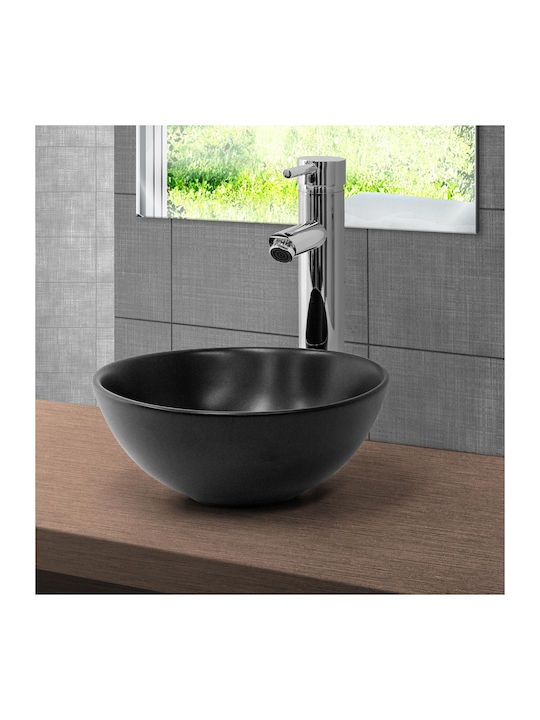 ML-Design Deasupra Blatului Chiuvetă Ceramică 28x28x15cm Negru
