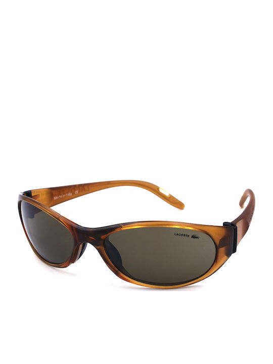 Lacoste Men's Sunglasses with Brown Plastic Frame and Brown Lens 1520 0266