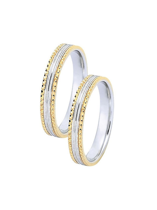 DekaGold Wedding Ring Bicolour 9K