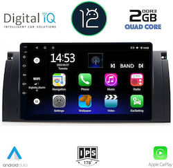 Digital IQ Sistem Audio Auto pentru BMW Serie 5 (E39) / X5 (E53) / Seria 5 / E39 / X5 1997-2005 (Bluetooth/USB/WiFi/GPS/Apple-Carplay) cu Ecran Tactil 9"