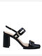 Leder Sandalen Schwarz