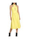 Sommer Midi Damenkleid Gelbe