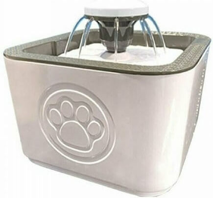 Denik Pets Pet Water Automat Plastic Adăpătoare / Fântână pentru Câine & Pisică 2.5lt în Culoare Gri