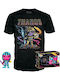Funko Pop! Tees Boxen: Marvel - Thanos (M) - (Männlich) (Schwarzlicht) (L) Sonderausgabe