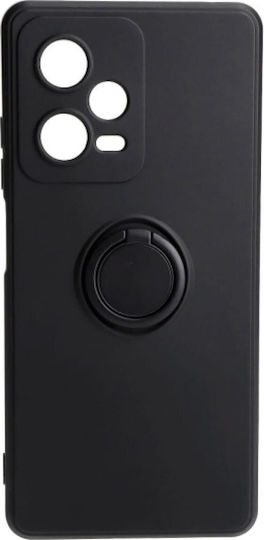 Senso Ring Back Cover Σιλικόνης Μαύρο (Redmi Note 12 5G)