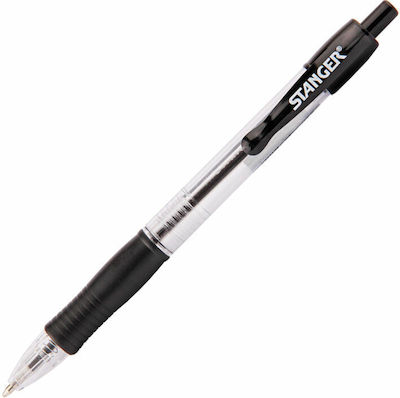 Stanger Στυλό Ballpoint 1.0mm με Μαύρο Μελάνι 10τμχ SOFTGRIP