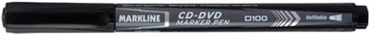 Linc CD/DVD Markers 5mm Black 10pcs