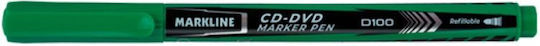 Linc Маркери за CD/DVD 5мм Зелен 10бр