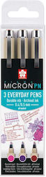 Sakura Pigma Micron Μαρκαδόροι Σχεδίου Σετ 3τμχ