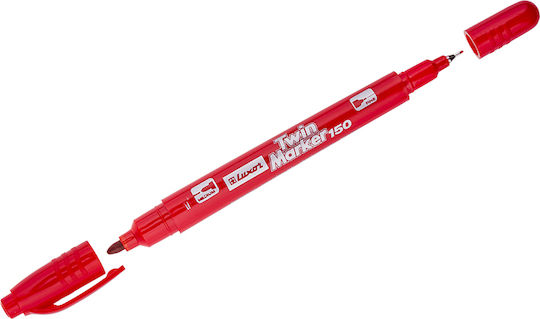 Luxor TWIN Ανεξίτηλος Μαρκαδόρος Κόκκινος 0.7mm